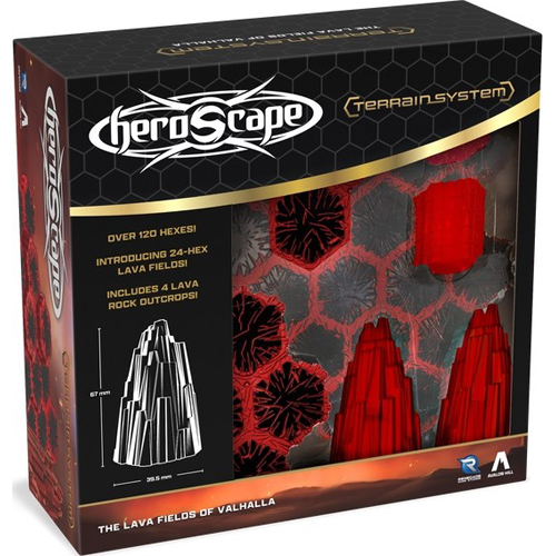 RGS02792 Heroscape Board Game: The Lava Fields Of Valhalla Terrain Expansion published by Renegade Game Studios