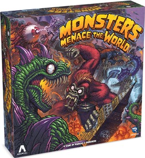 RGS02808 Monsters Menace The World Board Game published by Renegade Game Studios