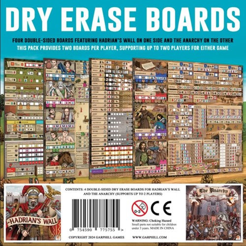 Hadrian's Wall and The Anarchy Board Game: Dry Erase Boards