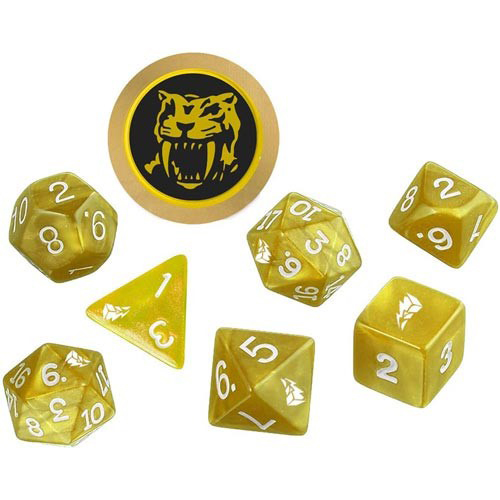 RGS2335 Power Rangers RPG: Yellow Dice Set published by Renegade Game Studios