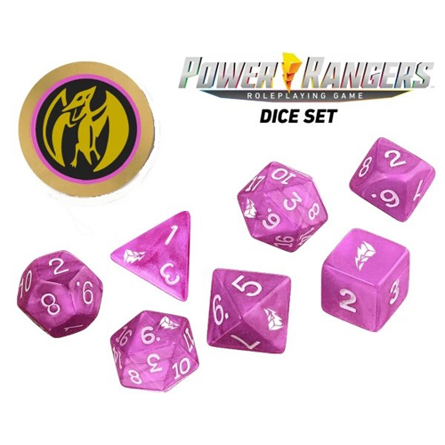 RGS2338 Power Rangers RPG: Pink Dice Set published by Renegade Game Studios