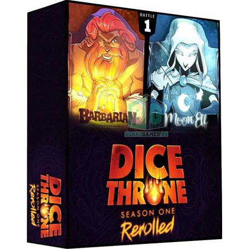 ROX636 Dice Throne Dice Game: Season One ReRolled 1: Barbarian Vs Moon Elf published by Roxley Games