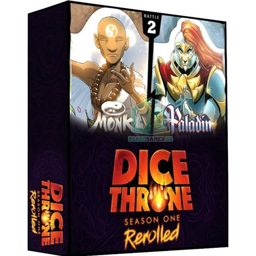 ROX637 Dice Throne Dice Game: Season One ReRolled 2: Monk Vs Paladin published by Roxley Games