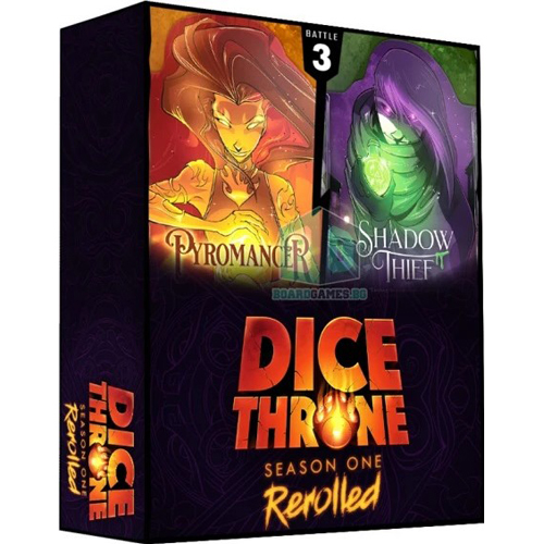ROX638 Dice Throne Dice Game: Season One ReRolled 3: Pyromancer Vs Shadow Thief published by Roxley Games