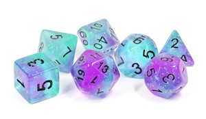 SDZ000603 Peacock Glowworm Polyhedral Dice Set published by Sirius Dice