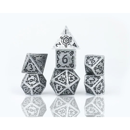SDZ001702 Illusory Metal Silver Poly Set published by Sirius Dice
