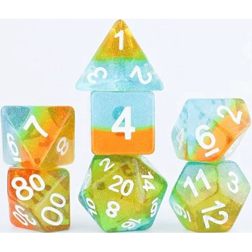 SDZ001902 Celestial Ocean Dusk Polyhedral Dice Set published by Sirius Dice