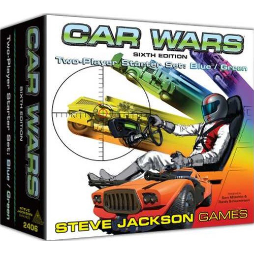 SJ2406 Car Wars Board Game: Sixth Edition: Two-Player Starter Set: Blue / Green published by Steve Jackson Games