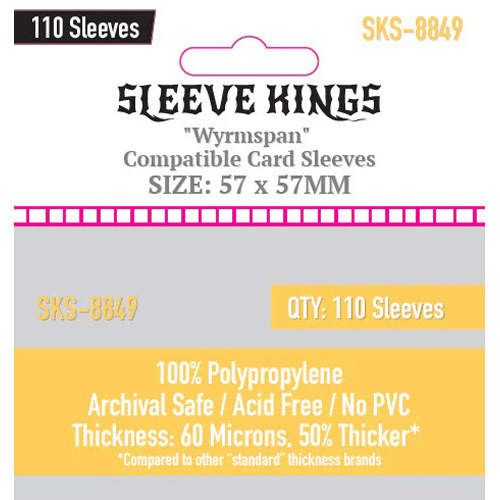110 x Wyrmspan Compatible Sleeves (57 x 57 mm)