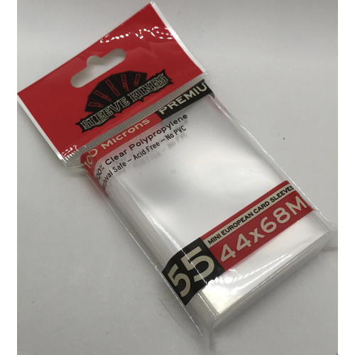 55 x Premium Mini European Card Sleeves (44mm x 68mm)