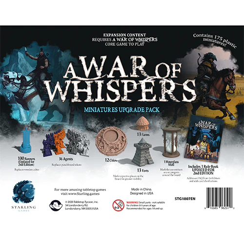 STG1807EN A War Of Whispers Board Game: Miniatures Upgrade Pack published by Starling Games