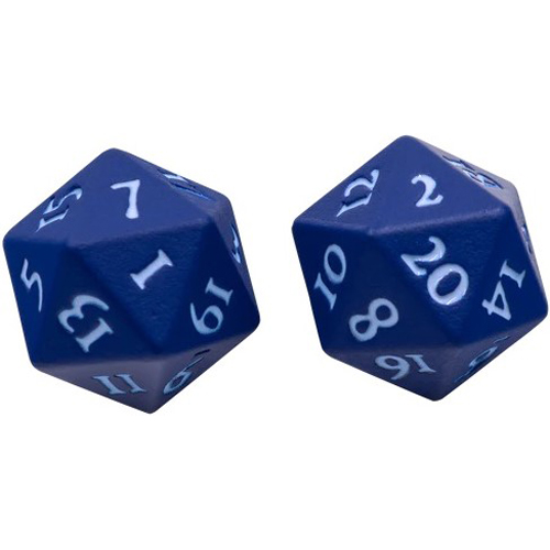 UP15936 Vivid Heavy Metal D20 Dice Set: Blue published by Ultra Pro