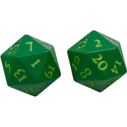 UP15937 Vivid Heavy Metal D20 Dice Set: Green published by Ultra Pro