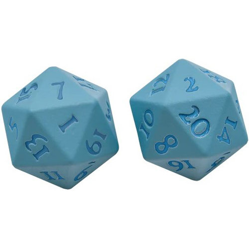 UP15940 Vivid Heavy Metal D20 Dice Set: Light Blue published by Ultra Pro