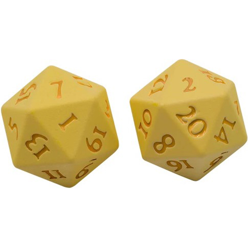 UP15941 Vivid Heavy Metal D20 Dice Set: Yellow published by Ultra Pro