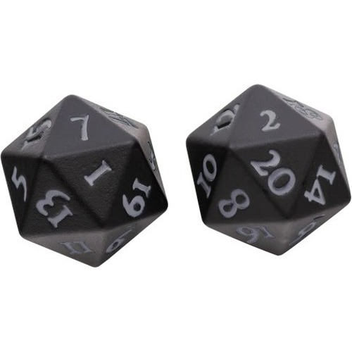 UP15943 Vivid Heavy Metal D20 Dice Set: Black published by Ultra Pro