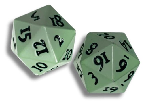 UP16495 Vivid Heavy Metal D20 Dice Set: Cool Matcha published by Ultra Pro