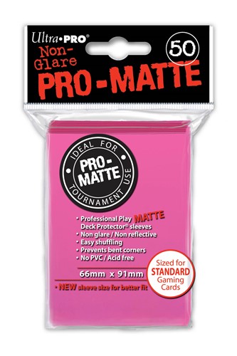 UP84147S Ultra Pro - Deck Protector ProMatte Bright Pink published by Ultra Pro