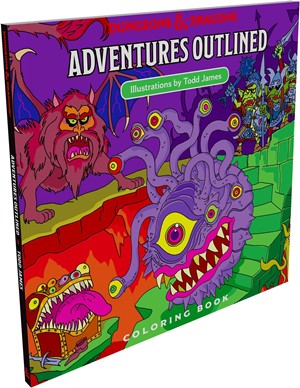 WTCC6035 Dungeons And Dragons RPG: Adventures Outlined Coloring Book published by Wizards of the Coast
