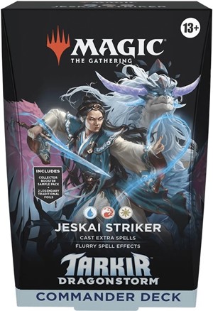 WTCD4275S2 MTG Tarkir Dragonstorm Jeskai Striker Commander Deck published by Wizards of the Coast