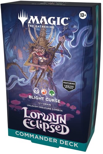 WTCD50750001S1 MTG Lorwyn Eclipsed Blight Curse Commander Deck published by Wizards of the Coast
