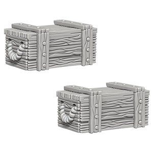 2!WZK73090S Pathfinder Deep Cuts Unpainted Miniatures: Crates published by WizKids Games