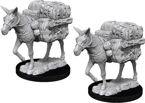 WZK73552S Pathfinder Deep Cuts Unpainted Miniatures: Pack Mule published by WizKids Games