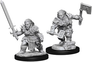 2!WZK73694S Pathfinder Deep Cuts Unpainted Miniatures: Dwarf Female Barbarian published by WizKids Games
