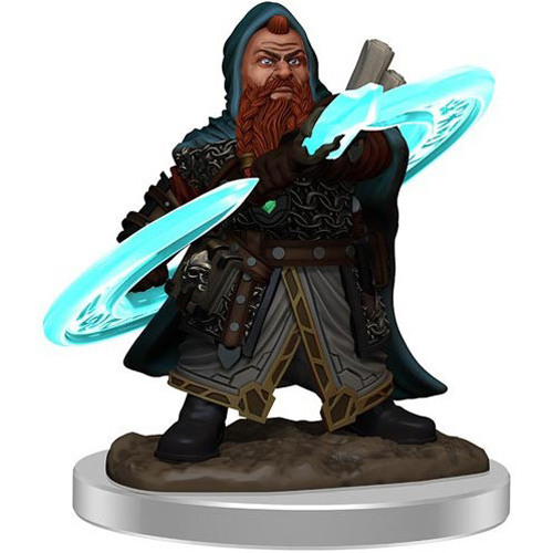 WZK77515S Pathfinder Deep Cuts Painted Miniatures: Male Dwarf Sorcerer published by WizKids Games
