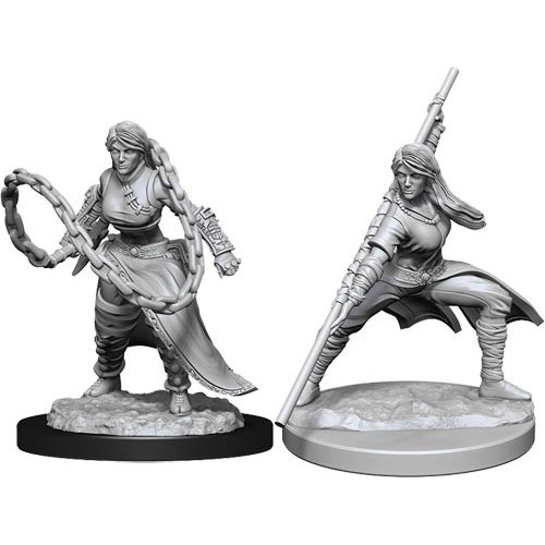 WZK90225S Dungeons And Dragons Nolzur's Marvelous Unpainted Minis: Human Monk Female published by WizKids Games