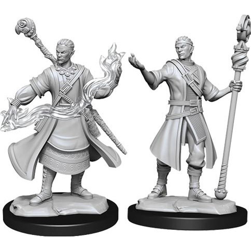 WZK90229S Dungeons And Dragons Nolzur's Marvelous Unpainted Minis: Half-Elf Wizard Male published by WizKids Games