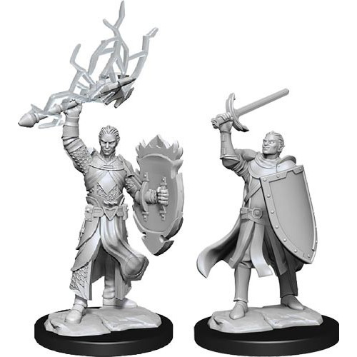 WZK90230S Dungeons And Dragons Nolzur's Marvelous Unpainted Minis: Half-Elf Paladin Male published by WizKids Games