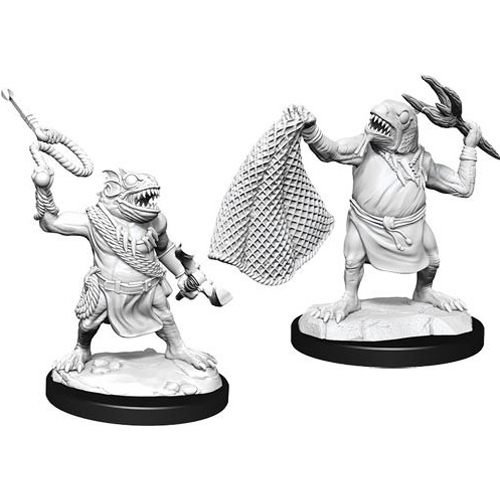 WZK90246S Dungeons And Dragons Nolzur's Marvelous Unpainted Minis: Kuo-Toa And Kuo-Toa Whip published by WizKids Games