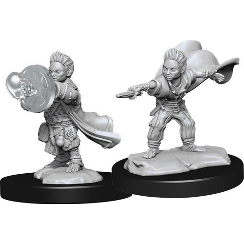 WZK90260S Pathfinder Deep Cuts Unpainted Miniatures: Halfling Wizard Male published by WizKids Games