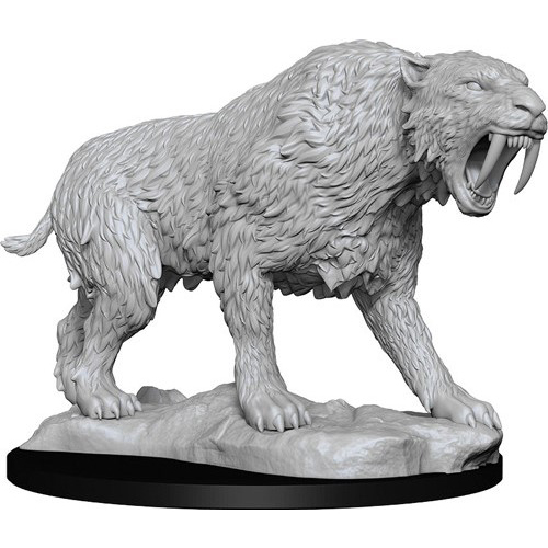 WZK90272S Pathfinder Deep Cuts Unpainted Miniatures: Saber-Toothed Tiger published by WizKids Games