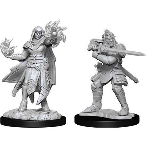 WZK90310S Dungeons And Dragons Nolzur's Marvelous Unpainted Minis: Hobgoblin Fighter Male And Hobgoblin Wizard Female published by WizKids Games