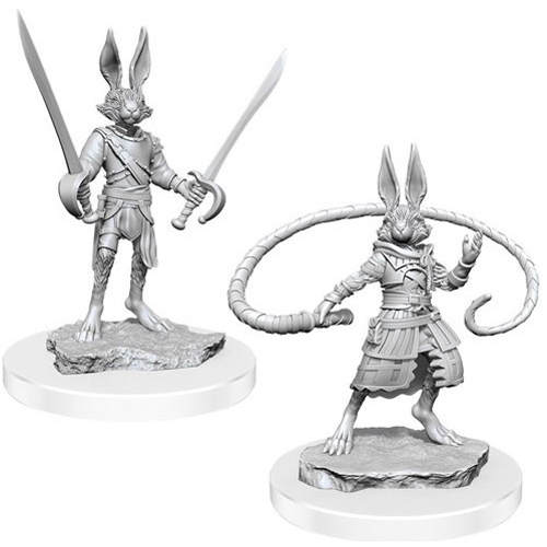 WZK90487S Dungeons And Dragons Nolzur's Marvelous Unpainted Minis: Harengon Rogues published by WizKids Games