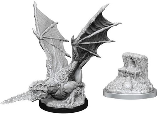 WZK90589S Dungeons And Dragons Nolzur's Marvelous Unpainted Minis: White Dragon Wyrmling published by WizKids Games