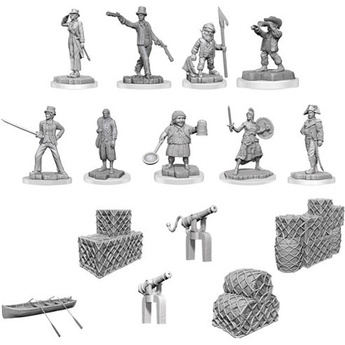 WZK90593 WizKids Deep Cuts Unpainted Miniatures: Ship's Crew Boxed Set published by WizKids Games