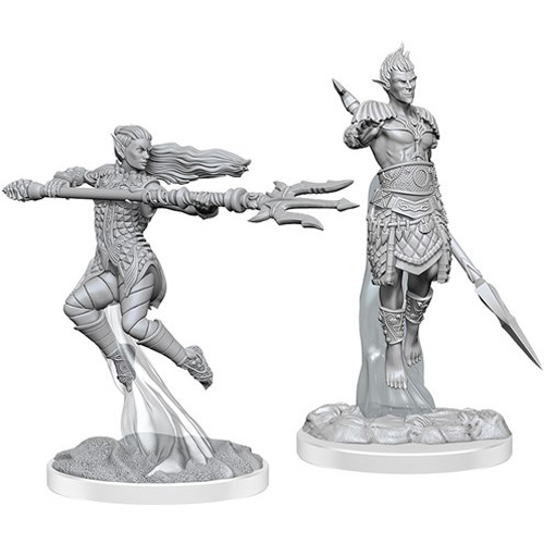 WZK90613S Dungeons And Dragons Nolzur's Marvelous Unpainted Minis: Sea Elf Fighters published by WizKids Games