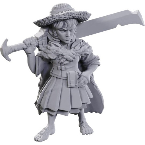 WZK90711 Pathfinder Deep Cuts Unpainted Miniatures: Female Halfling Magus Low-Level published by WizKids Games