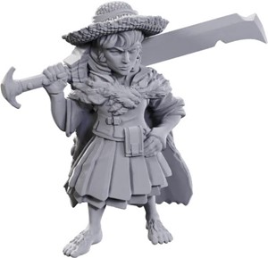 WZK90711 Pathfinder Deep Cuts Unpainted Miniatures: Female Halfling Magus Low-Level published by WizKids Games
