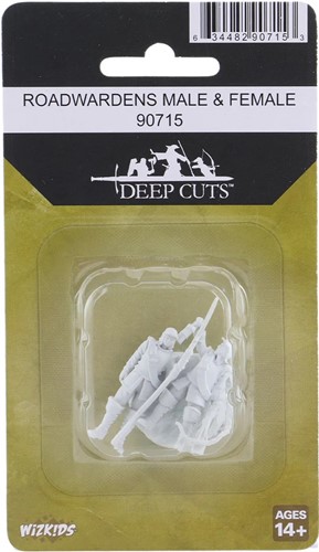 WZK90715 Pathfinder Deep Cuts Unpainted Miniatures: Roadwardens Male And Female published by WizKids Games