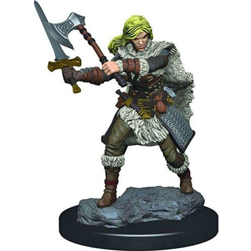 WZK93020S Dungeons And Dragons: Human Female Barbarian Premium Figure published by WizKids Games