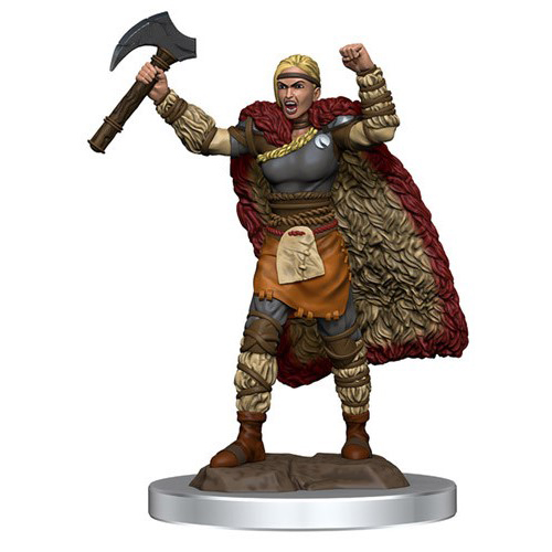 WZK93052S Dungeons And Dragons: Female Human Barbarian Premium Figure published by WizKids Games