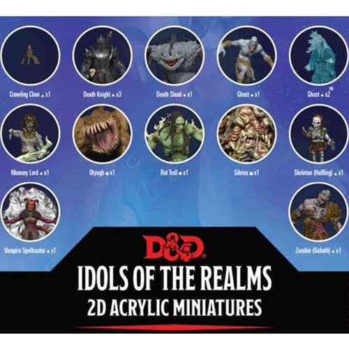 WZK94510 Dungeons And Dragons: Essentials 2D Miniatures: Boneyard Set 1 published by WizKids Games