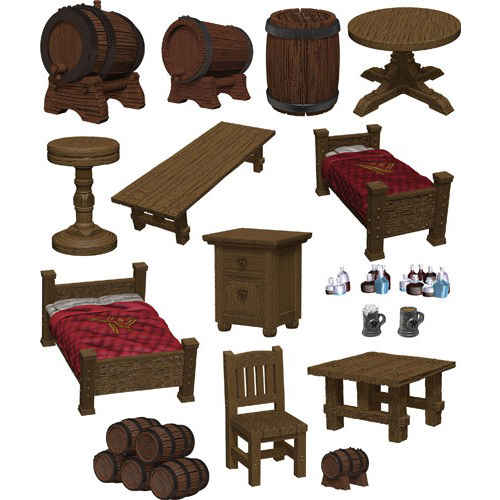 WZK96044 Dungeons And Dragons: Icons Of The Realms: The Yawning Portal Inn Beds And Bottles published by WizKids Games