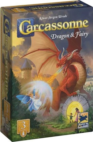2!ZMGCARCAEXP2503 Carcassonne Board Game Expansion: Dragon And Fairy (2025 Refresh) published by Z-Man Games